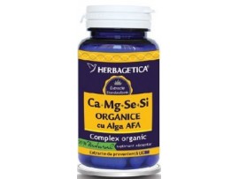 Herbagetica - Ca+Mg+Se+Si cu Alga Afa 60cps